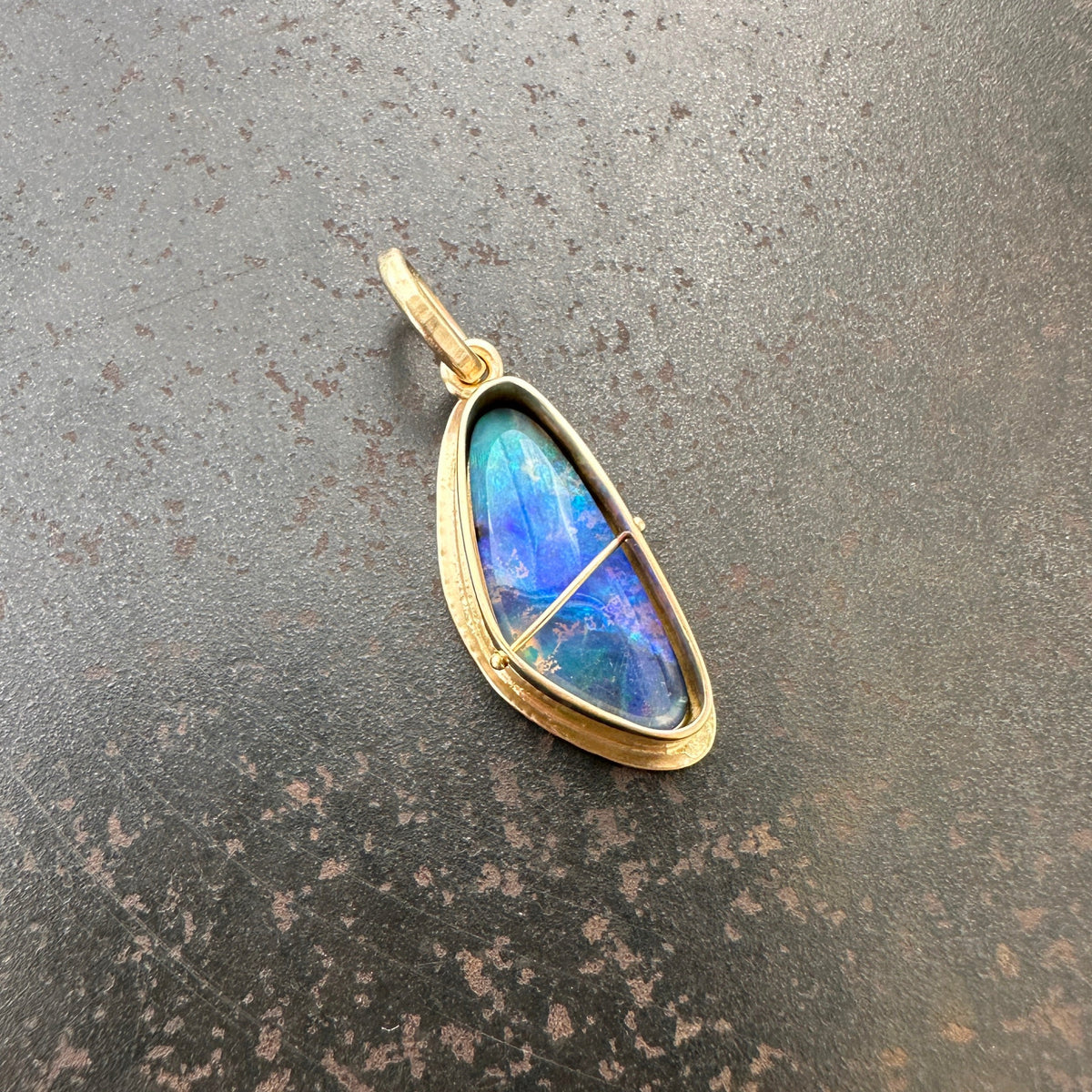 Captured Australian Boulder Opal Charm