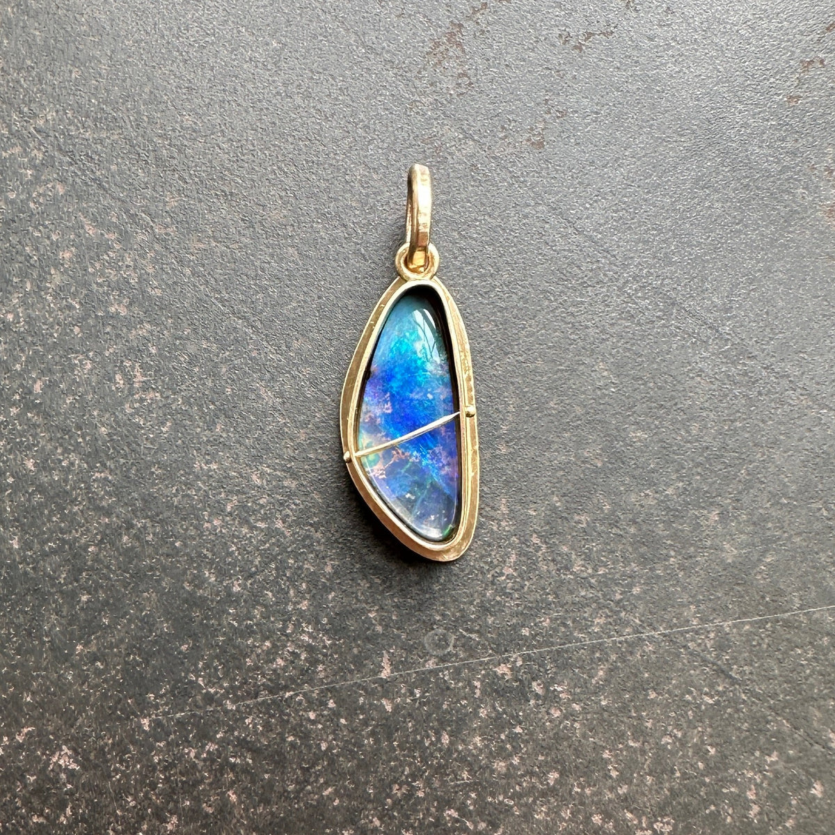 Captured Australian Boulder Opal Charm
