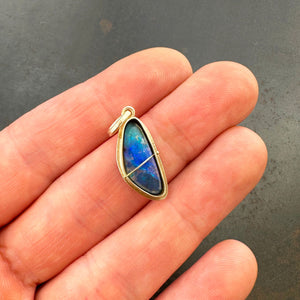 Captured Australian Boulder Opal Charm