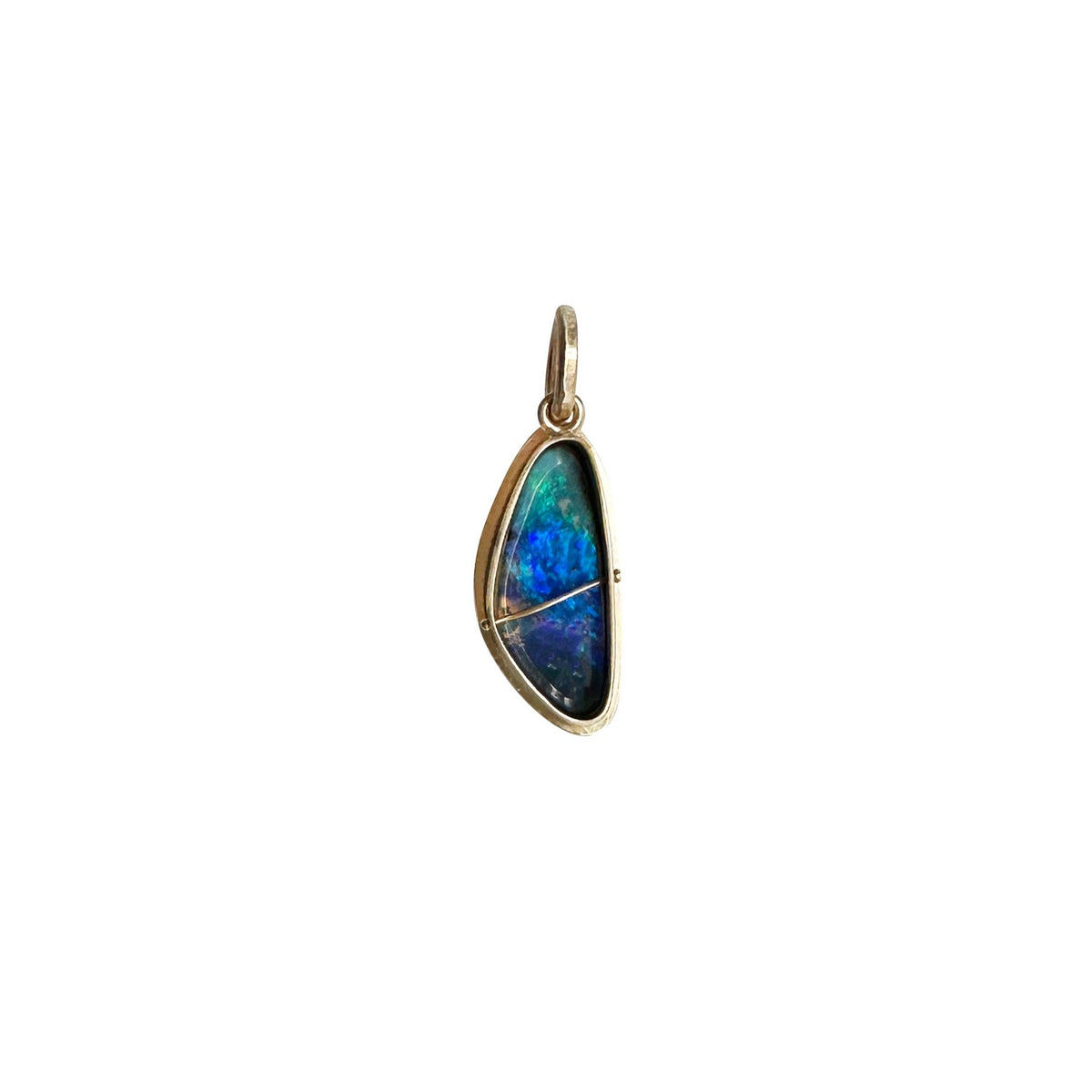 Captured Australian Boulder Opal Charm