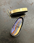 boulder opal, opal, earrings, opal earrings, 18k biimetal, 18k gold
