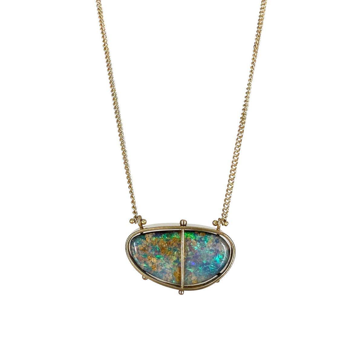 Captured Boulder Opal Galaxy Necklace