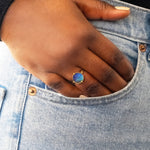 boulder opal, spin ring, 18k gold, opal ring, gold ring