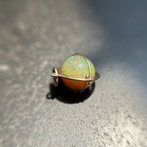 Captured Green Flash Opal Orb Charm