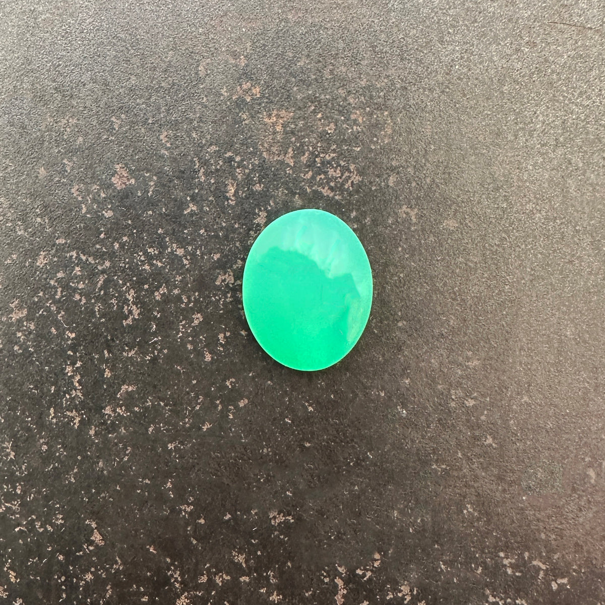 chrysoprase oval cabochon gemstone