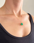 Captured® Chrysoprase Cube Pendant