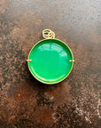 chrysoprase, pendant, necklace, one of a kind necklace, fine jewelry, 18k gold necklace