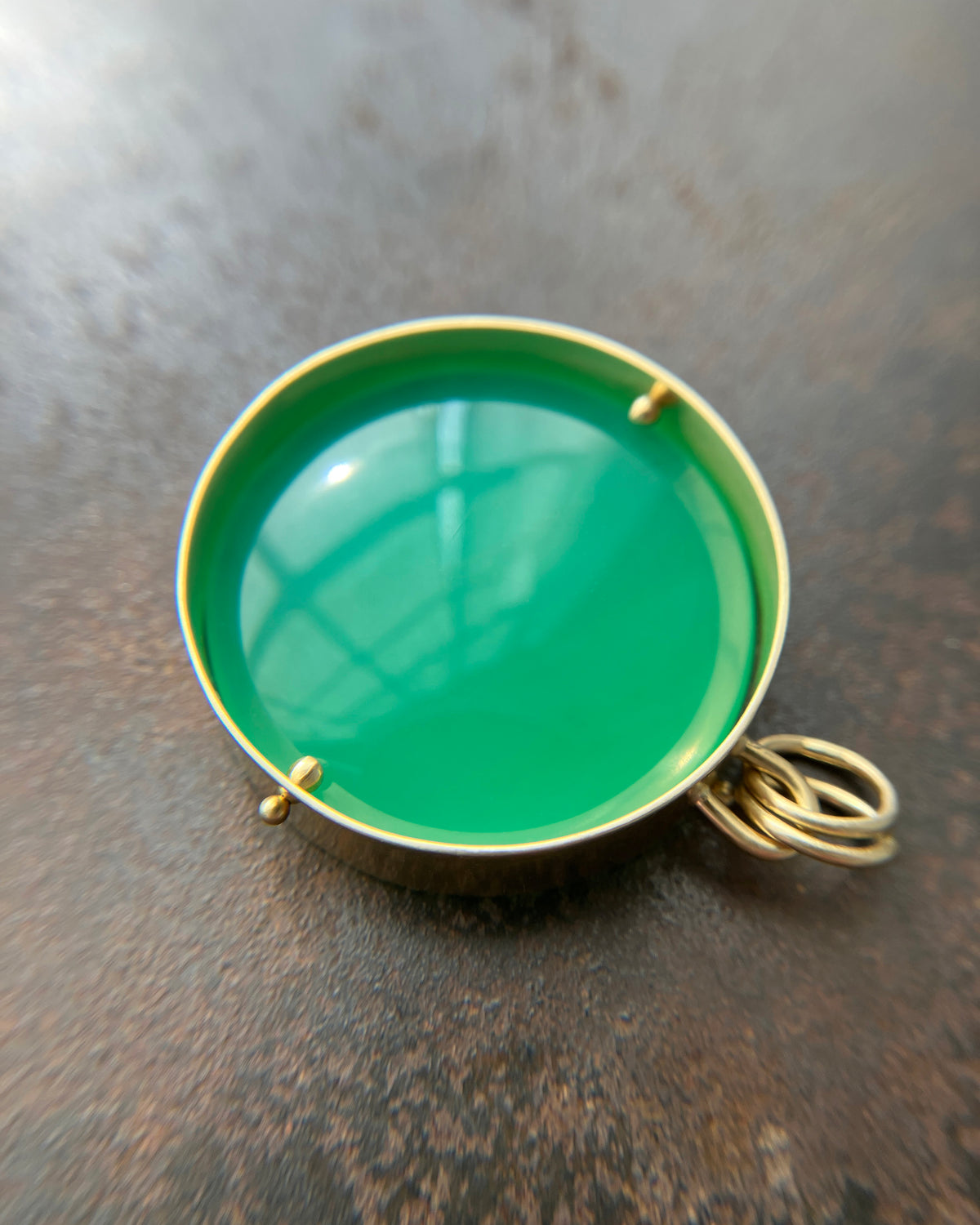 chrysoprase, pendant, necklace, one of a kind necklace, fine jewelry, 18k gold necklace