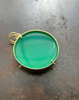 chrysoprase, pendant, necklace, one of a kind necklace, fine jewelry, 18k gold necklace