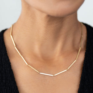 Hammered Bar Chain
