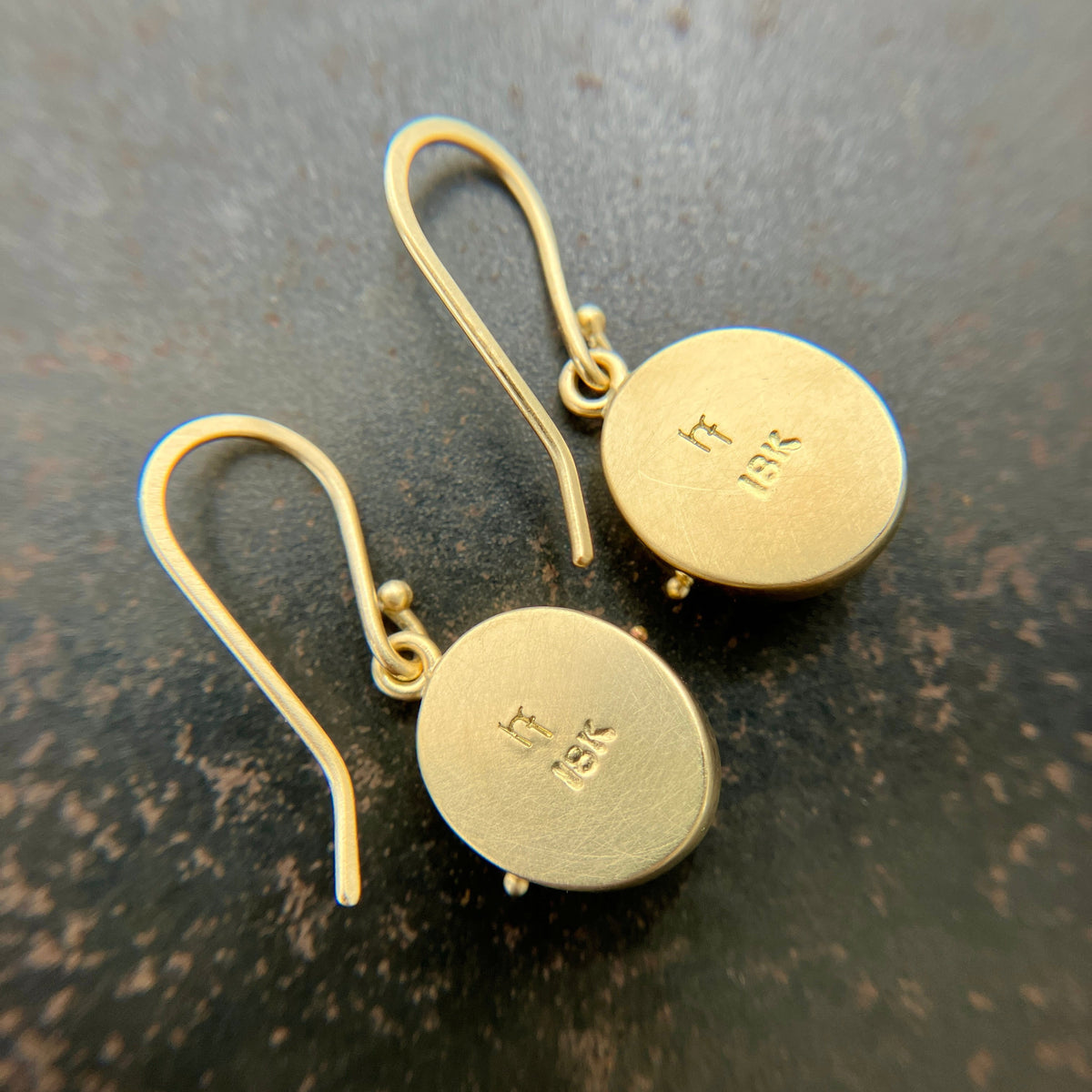 chrysoprase, drop earrings, earrings, green earrings, 18k gold earrings