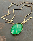 Captured Chrysoprase Freeform Pendant