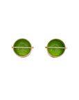 Captured Rosecut Chrysoprase Studs