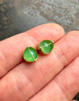 Captured Chrysoprase Studs