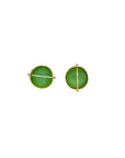 Captured Chrysoprase Studs