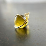citrine, citrine orb, citrine pendant, citrine necklace, yellow, 18k gold, fine jewelry