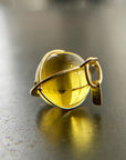 citrine, citrine orb, citrine pendant, citrine necklace, yellow, 18k gold, fine jewelry