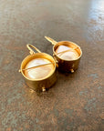pearl earrings, pearl jewelry, gold earrings, gold jewelry, fine jewelry, hilary finck jewelry, captured collection, unique jewelry.