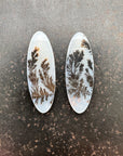 Dendritic Agate Oval Pair
