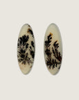Dendritic Agate Oval Pair