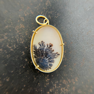 Captured Dendritic Agate Pendant