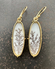 One of a Kind Dendritic Agate Captured® Earrings in 18k Gold