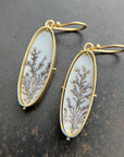 One of a Kind Dendritic Agate Captured® Earrings in 18k Gold