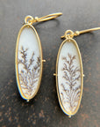 One of a Kind Dendritic Agate Captured® Earrings in 18k Gold
