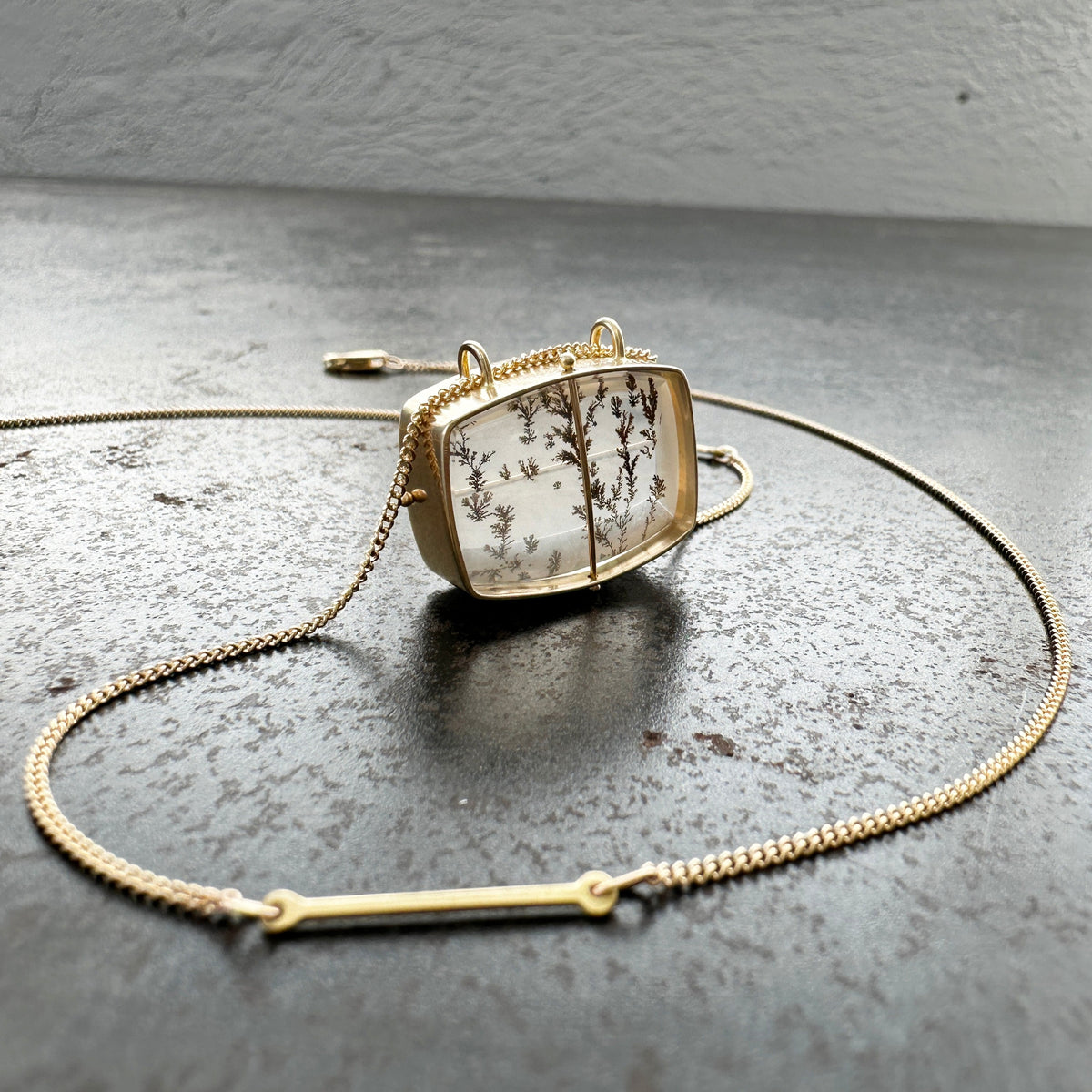 Captured Dendritic Quartz Necklace