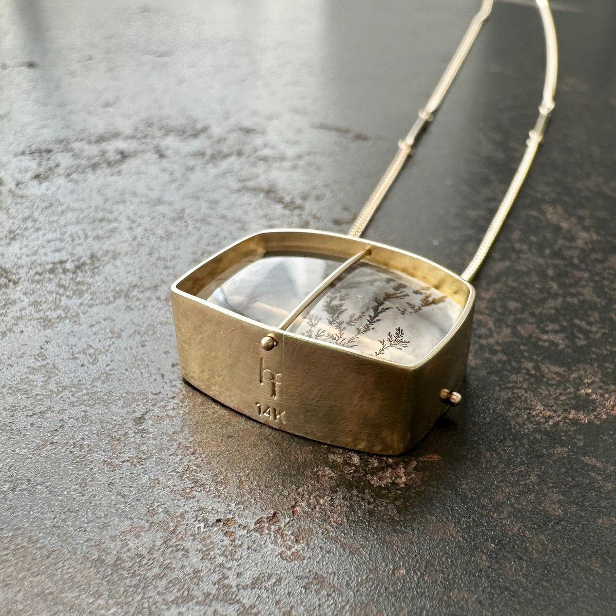 Captured Dendritic Quartz Necklace