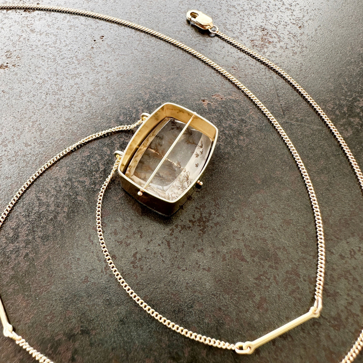 Captured Dendritic Quartz Necklace
