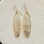 Dendritic Agate Oval Earrings