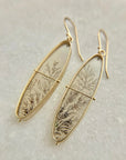 dendritic agate, 14k gold, earrings, oval, agate earrings, one of a kind earrings, gold earrings, dendritic agate earrings
