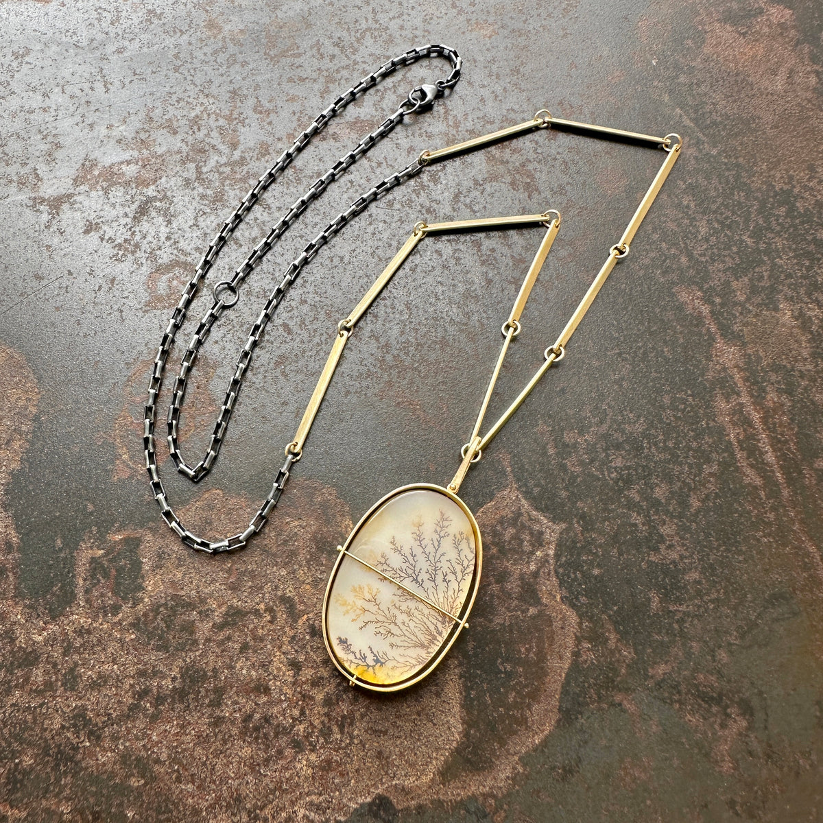 Captured Dendritic Agate Necklace