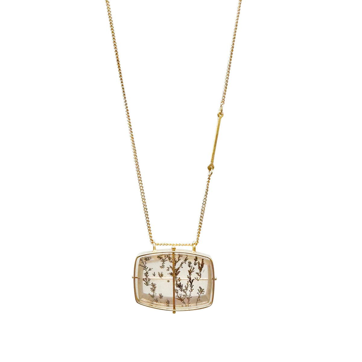 Captured Dendritic Quartz Necklace
