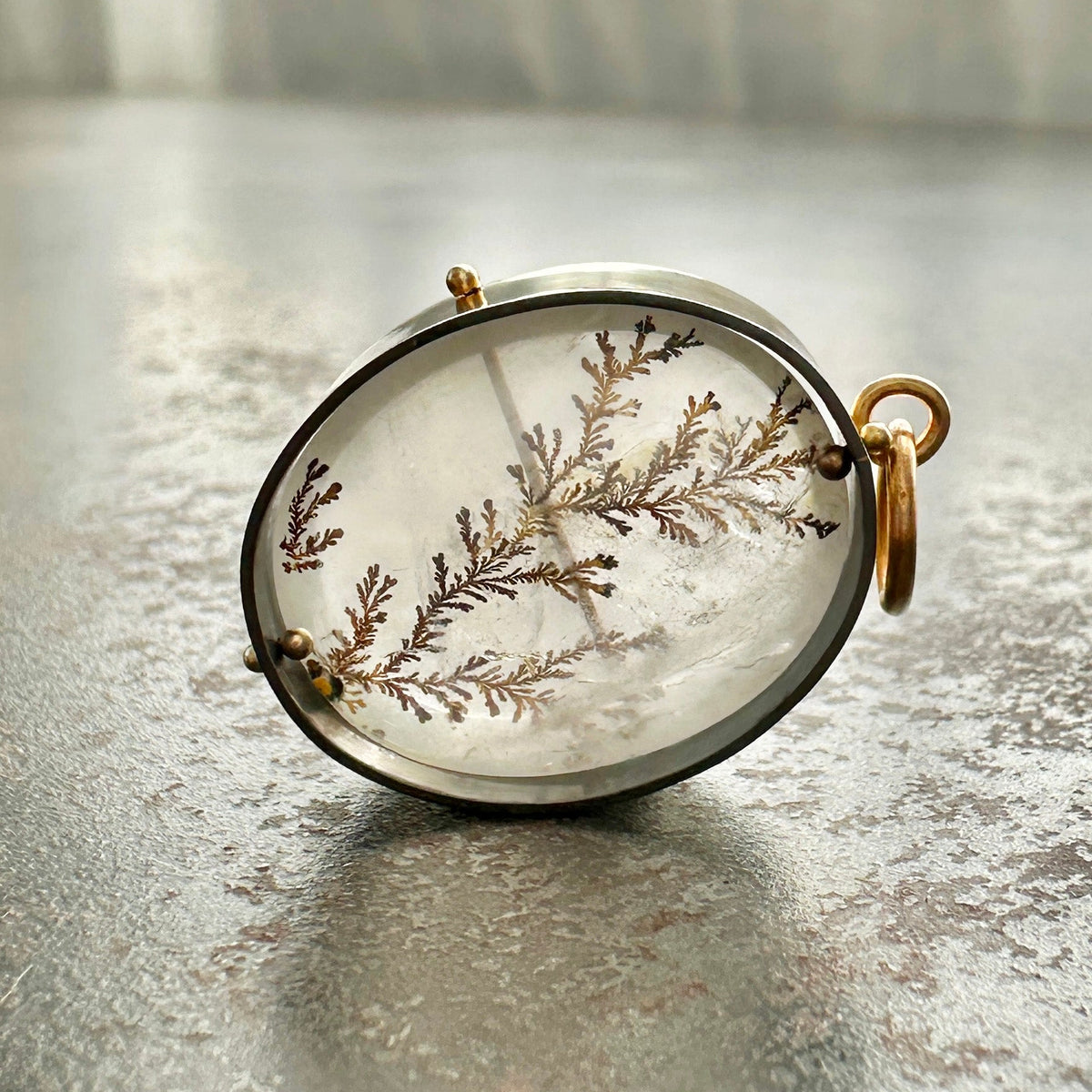 dendritic quartz pendant