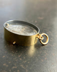 dendritic quartz pendant in gold setting