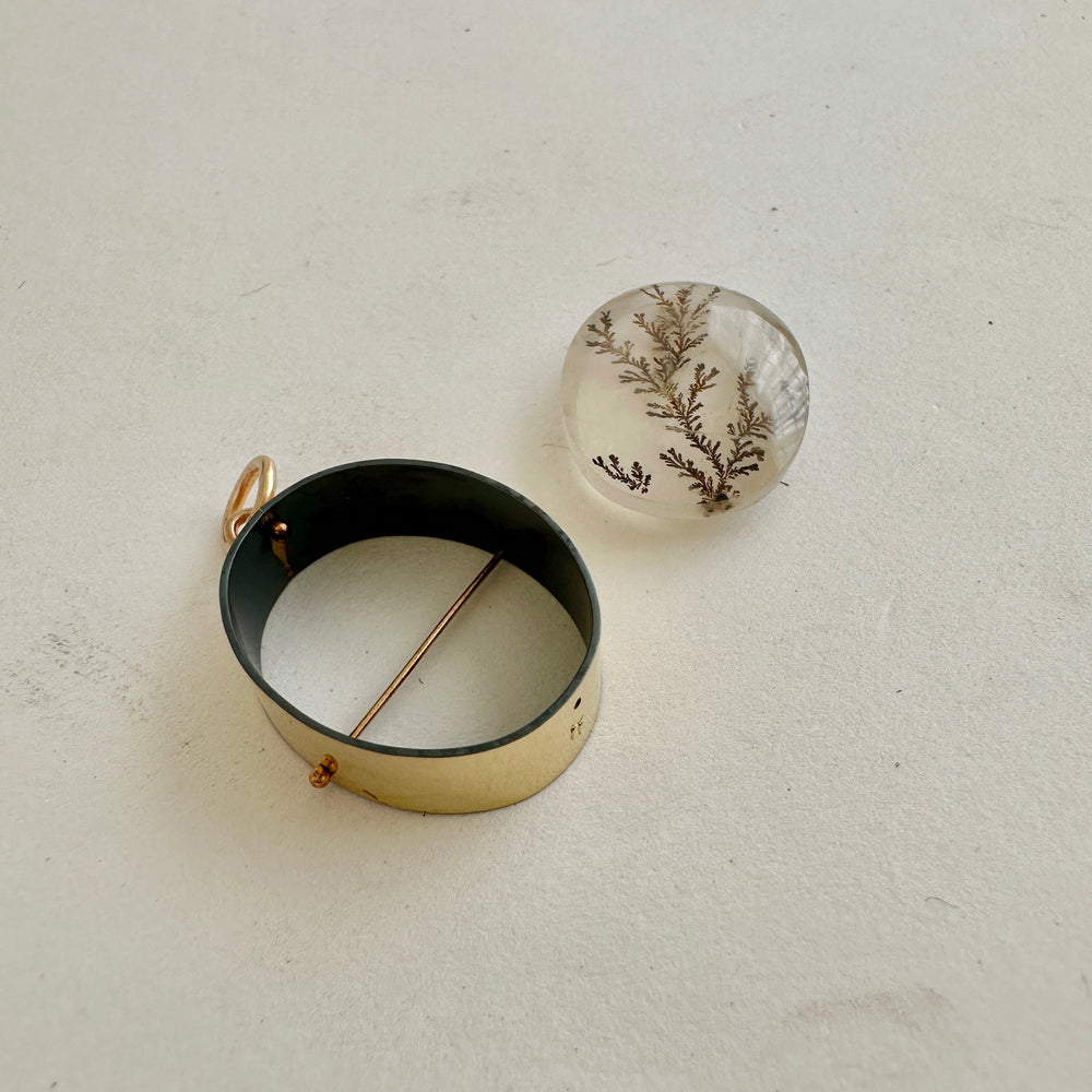Captured Dendritic Quartz Pendant