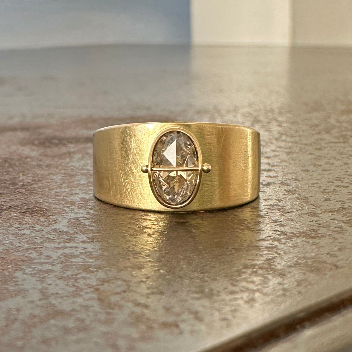 Salt & Pepper Diamond Engagement Ring