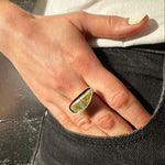 boulder opal ring, statement ring, one of a kind ring, hilary finck jewelry, sterling silver ring, unique jewelry, captured collection