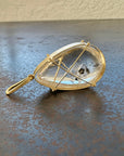 Captured Enhydro Quartz Teardrop Pendant