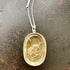 enhydro quartz 18k bimetal necklace with 3 way silver rolo chain