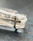 enhydro quartz pendant in silver and 18k gold