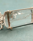 enhydro quartz pendant in silver and 18k gold
