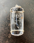 enhydro quartz pendant in silver and 18k gold