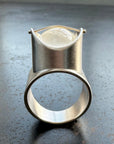 Silver ring with enhydro quartz stone