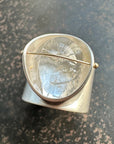 Silver ring with enhydro quartz stone