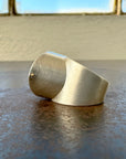 Captured Enhydro Quartz Parabola Ring