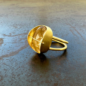 Captured Enhydro Ring - 18k Gold