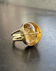 Captured Enhydro Ring - 18k Gold